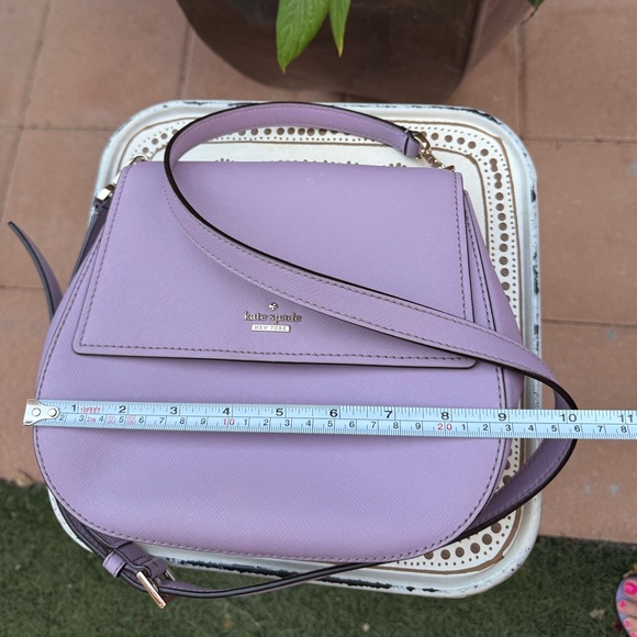 Kate Spade Cameron Street Byrdie Saddle Lilac Petal Crossbody Bag - Picture 10 of 13